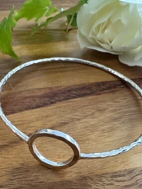 Silpada Sterling Silver 925  KARMA Circle Bangle Bracelet